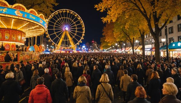 Quel événement anime les rues de la ville en automne ?
